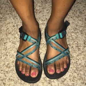 Double strapped Chacos